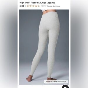 High-Waist Lounge Legging in Light Gray